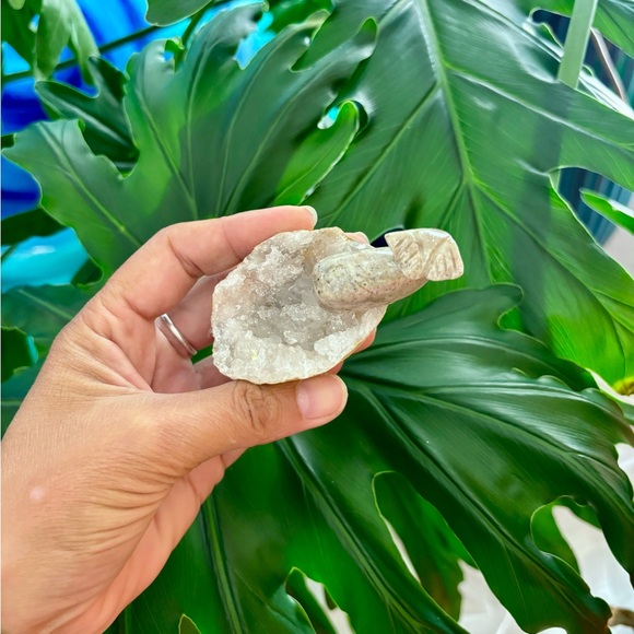 Whale Carving on Quartz Geode - Picture 4 of 7